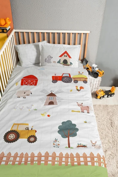 Kanz Ranforce Bebek Nevresim Takımı Knz-001 Farming