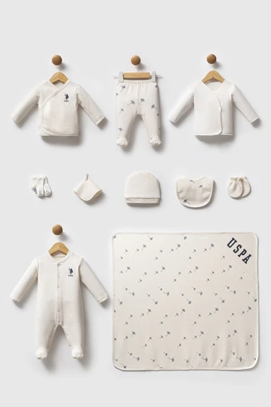 U.S. Polo Assn Hastane Cıkısı 10’lu set USB2602 Ekru