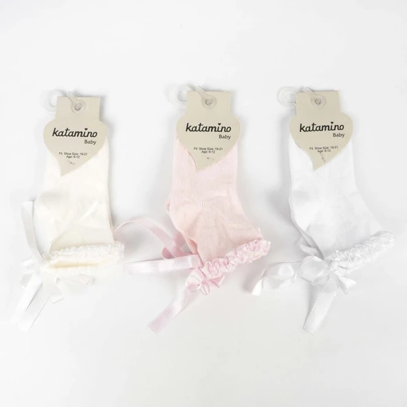 Katamino Oben Aks Kız Bebek Soket Çorap K48019 Asorti ürün görseli 1