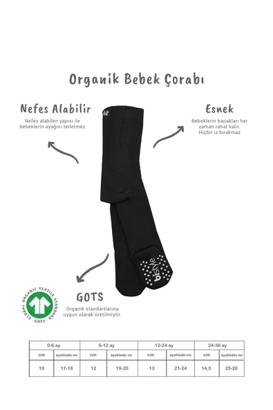 Bistyle Kaymaz Basic Külotlu Çorap 50501 Siyah - 2