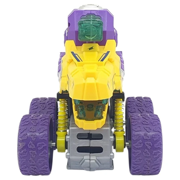 Sürtmeli Dinazor Araçlar - Sesli ve Işıklı - D500-19 - Sarı - 3