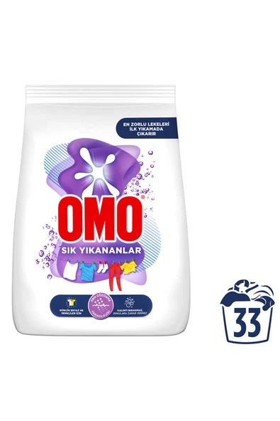 OMO Toz Çamaşır Deterjanı Sık Yıkananlar Zorlu Lekeleri Ilk Yıkamada Çıkarır 5 Kgx1 ürün görseli 1