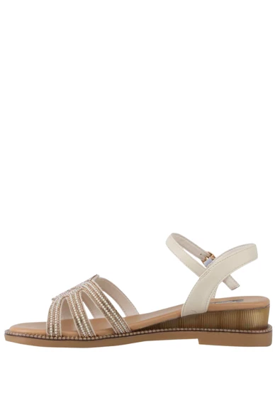 Stato Kadın Beyaz Taşlı Sandalet - Resim 3