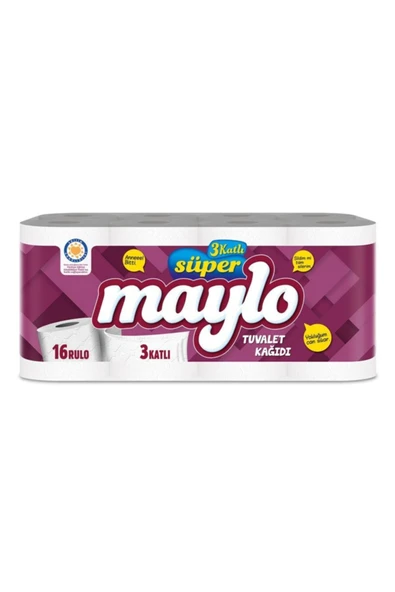 Maylo 3 Katlı Tuvalet Kağıdı 16lı ürün görseli 1