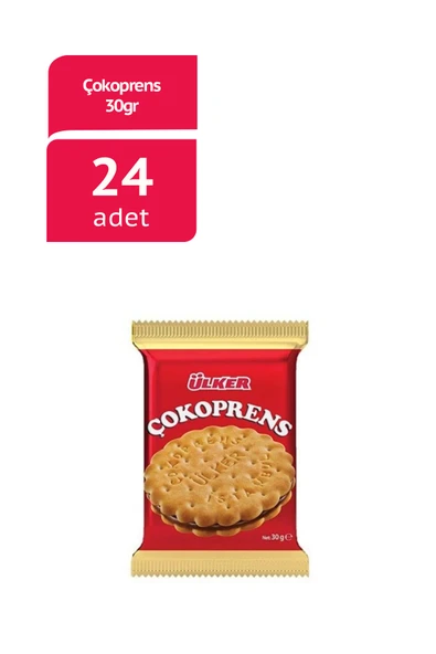 ÜLKER Çokoprens Tekli Bisküvi 24 Adet ürün görseli