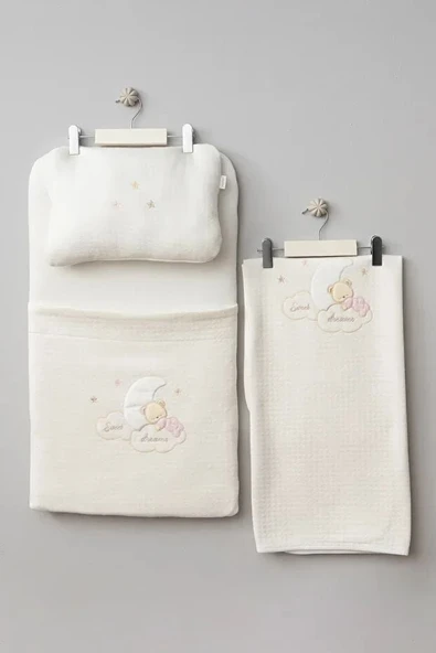 Bebitof Ay ve Ayıcık 3'lü Alt Açma Seti 50055 Ekru