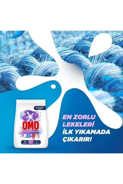 OMO Toz Çamaşır Deterjanı Sık Yıkananlar Zorlu Lekeleri Ilk Yıkamada Çıkarır 5 Kgx1 - Resim 4