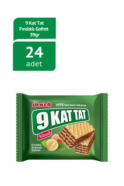 ÜLKER 9 KAT GOFRET FINDIKLI 39 Gr ürün görseli 1