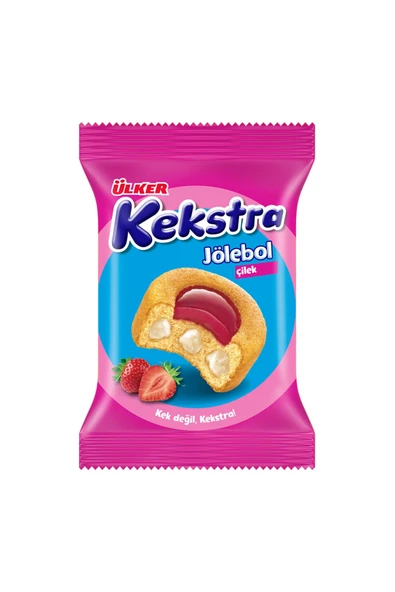 ÜLKER Kekstra Jölebol Çilekli Kek - 40 gram - 24 Adet ürün görseli
