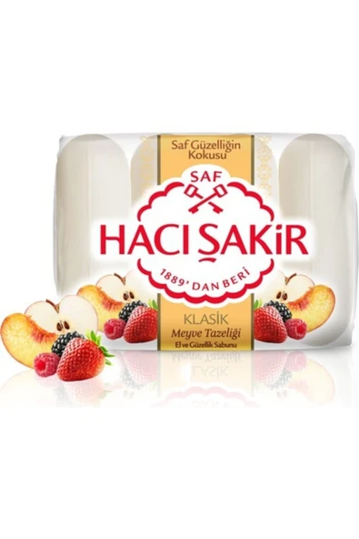 HACIŞAKİR Güzellik Sabunu Klasik Meyve Tazeliği 4x70gr ürün görseli 1