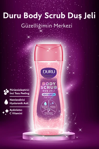 DURU Body Scrub Duş Jeli Pink Delight 2x450ml - 2