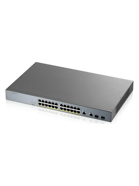 Zyxel GS1350-26HP 24 Port Gigabit 2 Port Gigabit Uplink 2 Port SFP Yönetilebilir PoE Switch 375W Poe Switch - Resim 3