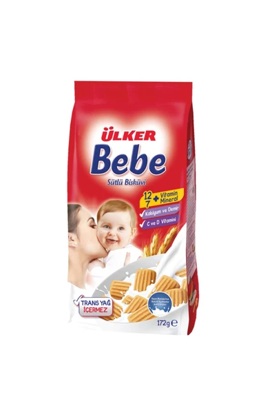 ÜLKER Bebe Bisküvisi Keçiboynuzu 172gr X 8 Adet ürün görseli