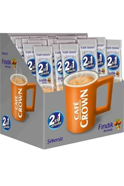 Cafe Crown 2'si 1 Arada Fındıklı Şekersiz 11 Gram x (24 Adet) ürün görseli 1