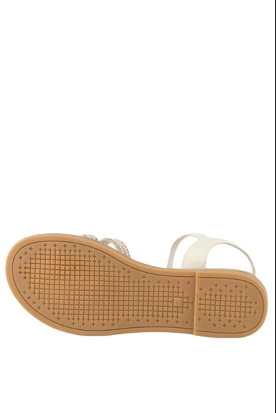 Stato Kadın Beyaz Taşlı Sandalet - Resim 6