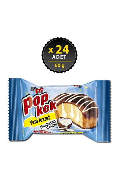 ETİ Popkek Hindistan Cevizli Kek 60 g x 24 Adet ürün görseli