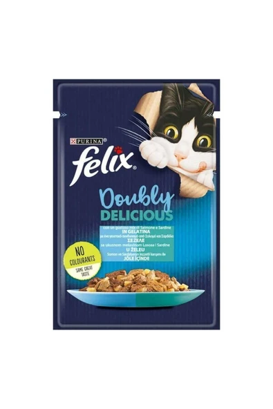 FELİX Çifte Lezzet Somonlu ve Sardalyalı Kedi Konservesi 85 gr ürün görseli 1