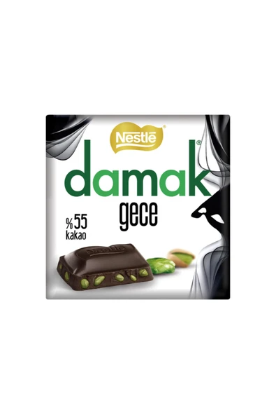 NESTLE Damak Gece Antep Fıstıklı Bitter Çikolata 60 Gr 6'lı Paket ürün görseli 1