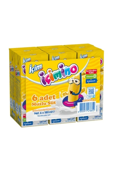 ÜLKER  İçimino Muzlu 180x6 ml ürün görseli 1