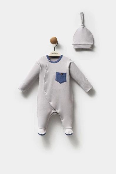 Moi Noi Şapkalı Tulum MNB1250 Gri