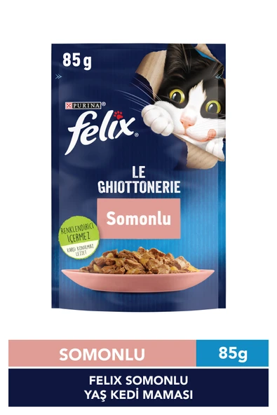 FELİX Pouch Somonlu Yetişkin Kedi Konservesi 85 gr ürün görseli 1