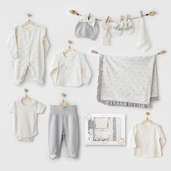 Andywawa AC26251 Baby Bow Bliss 10'lu Hastane Çıkışı Ekru ürün görseli