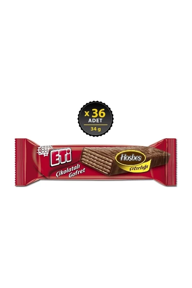 Eti Çikolatalı Gofret 34 Gr X 36 Adet ürün görseli 1