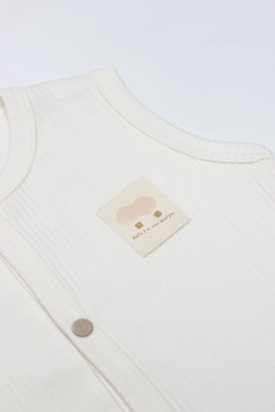 Bistyle Modal Flying Balloons Bebek Yelek BS18110 Ekru - 4