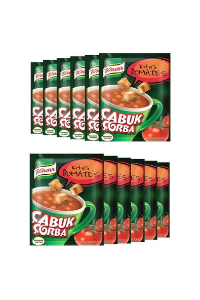 KNORR Çabuk Knorr Çorba Kıtırlı Domates  12 Adet - Resim 2