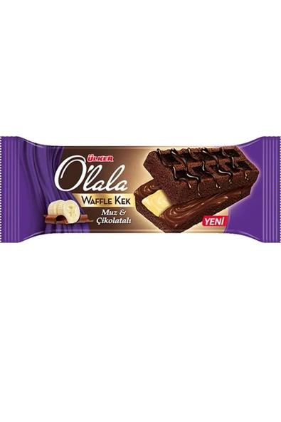 ÜLKER  O lala Waffle Muzlu ve Çikolata Kek 70 gr