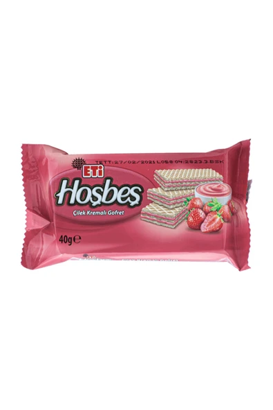 Hoşbeş Çilekli Gofret 40 gr - Resim 3