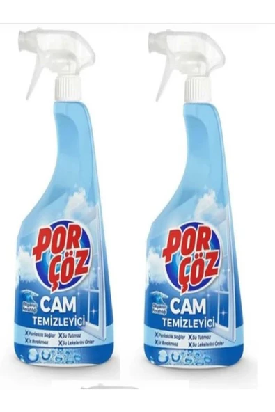 PORÇÖZ Cam Temizleyici 750 ml X 2ADET ürün görseli 1