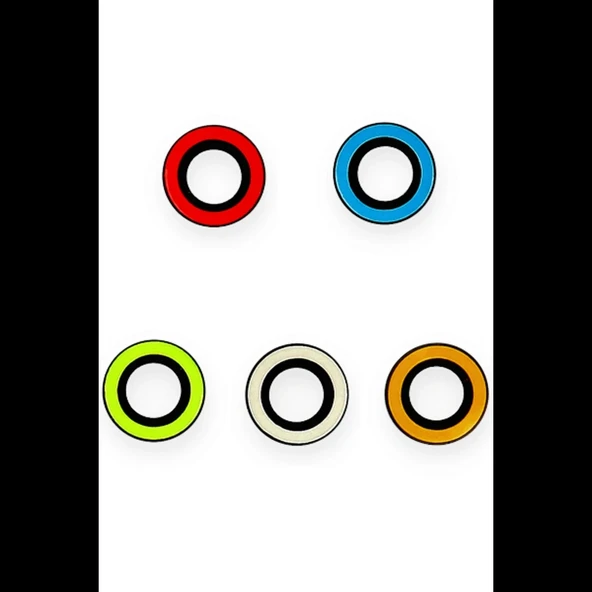 Joy Tekno iPhone 13 Neon Fosforlu Kamera Lens - Turuncu - 2