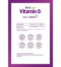 Wellcare Vitamin D3 1000 IU 30 ml - Resim 2