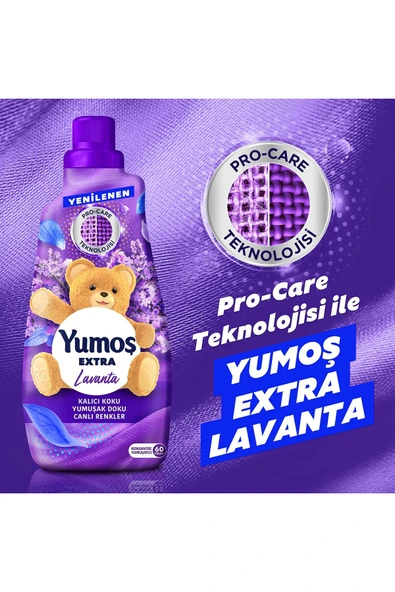 Yu moş Extra Konsantre Çamaşır Yumuşatıcısı Lavanta 1440 ML 60 Yıkama 1 Adet - 4