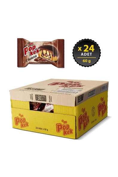 ETİ Popkek Çikolatalı Kek 60 g x 24 Adet - Resim 2