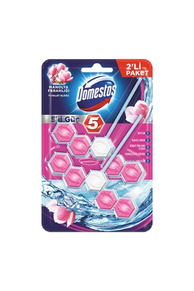 2'li Domestos WC Blok 110 Gr. Manolya Duopack ürün görseli 1