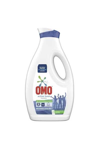 OMO Sıvı Deterjan Active Fresh Beyazlar 26 Yıkama 1690 Ml ürün görseli 1