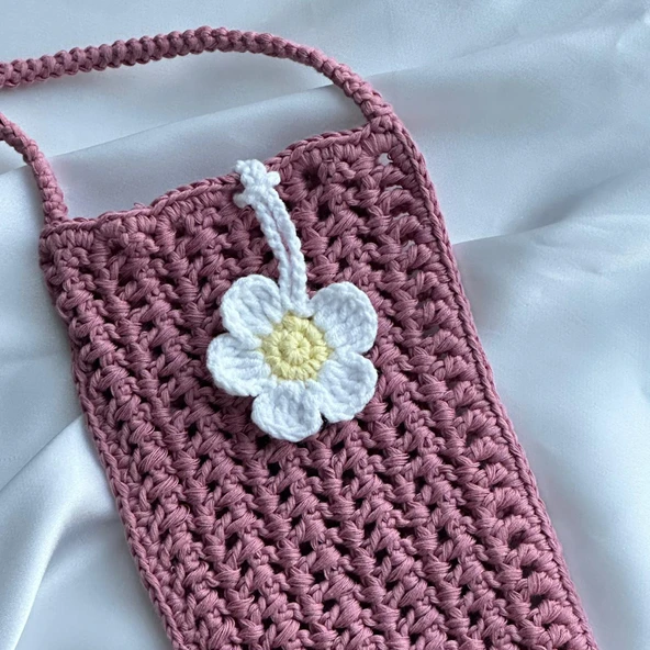 Pofuduk Hanmade Telefon Çantası PPB2 Gül Kurusu - Resim 5