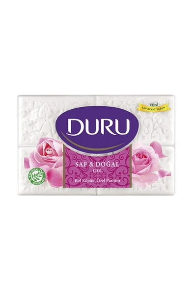 4'lü Duru Sabun Banyo Saf&Doğal 600 Gr. Gül ürün görseli 1