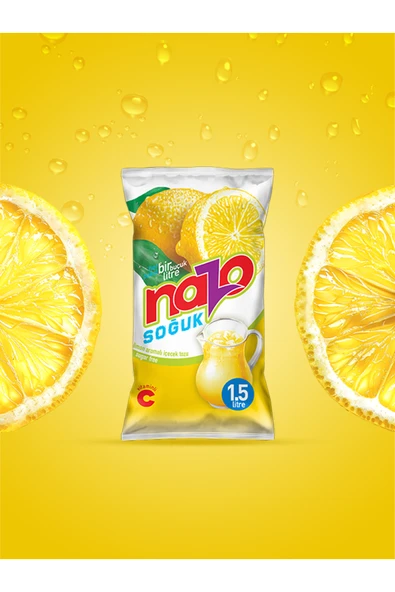 NAZO Limon Aromalı Içecek Tozu 9 gr 24'lü - Resim 3