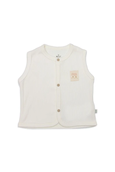 Bistyle Modal Flying Balloons Bebek Yelek BS18110 Ekru