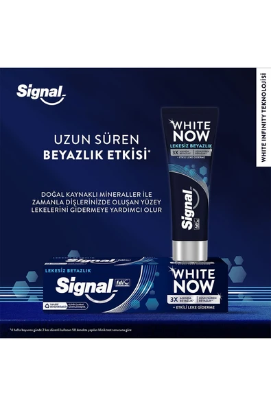 SİGNAL White Now Leke Karşıtı Kahve Ve Sigara Içenler Için Beyazlatıcı Diş Macunu 75 ml - Resim 4