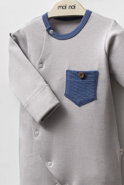 Moi Noi Şapkalı Tulum MNB1250 Gri - 2