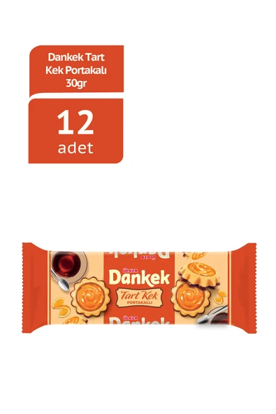ÜLKER DANKEK TART KEK PORTAKALLI 30GRX12 ADET ürün görseli