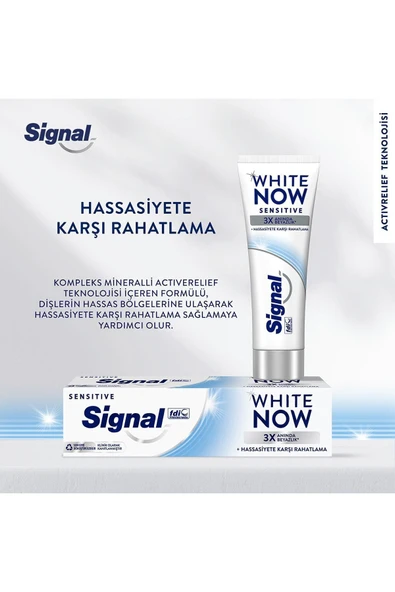 SİGNAL Diş Macunu White Now Sensitive Anında 3 Kat Beyazlık 75 ML - Resim 4