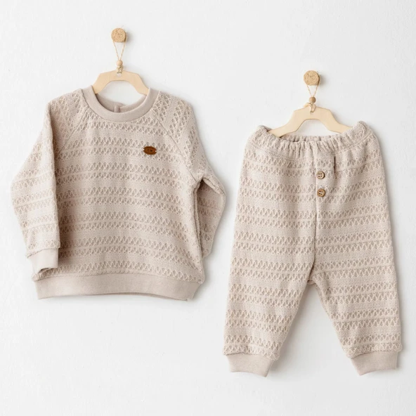 Andywawa AC26134 Wawa Exclusive 2'li Takım Beige