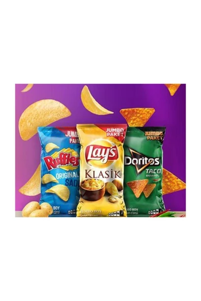 Doritos Ruffles Orjinal Sade Patates Cips 4 Adet x 107 Gram - Resim 4
