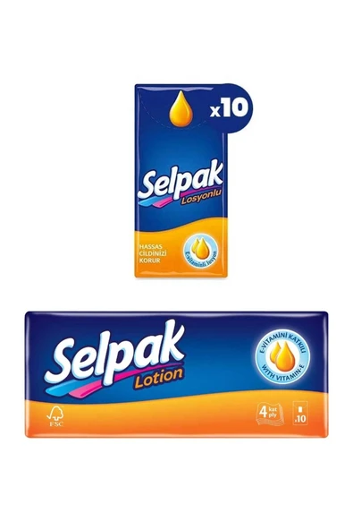 Selpak Mendil 10'lu Losyonlu ürün görseli 1