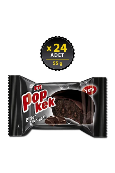 ETİ Popkek Bitter Çikolatalı Kek 55 g x 24 Adet ürün görseli